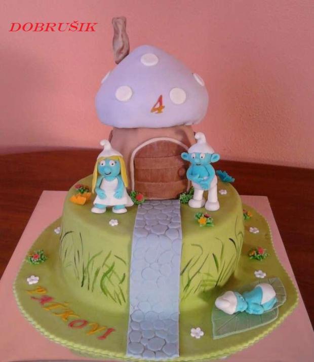 Šmolkovia, torta, Rozprávkové torty Šmolkovia, torta, Rozprávkové torty, Dobrusik, 1
