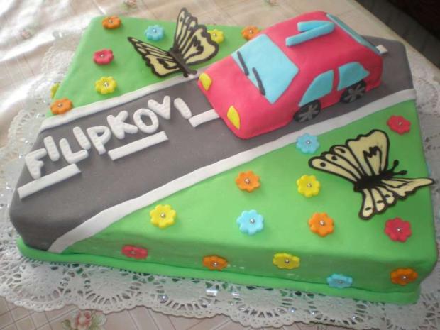 1 rok, torta, Torty autíčka, vláčiky 1 rok, torta, Torty autíčka, vláčiky, terrka80, 1