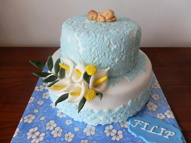 Krstinová s čipkou, torta, Torty na krstiny Krstinová s čipkou, torta, Torty na krstiny, Ildi B., 1