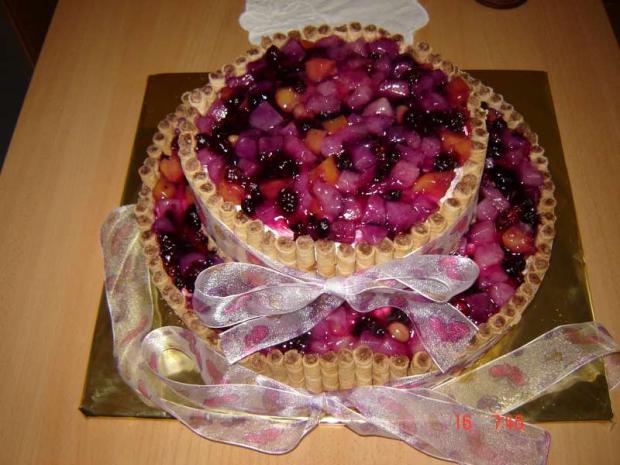 narodeninová - so smotanovým krémom a ovocím 2, torta, Narodeninové torty, majovka, 1