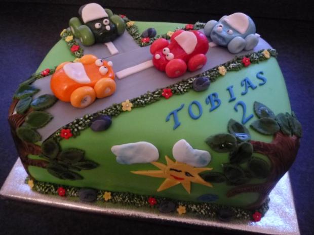 S autickami, torta, Torty autíčka, vláčiky, kami8, 1
