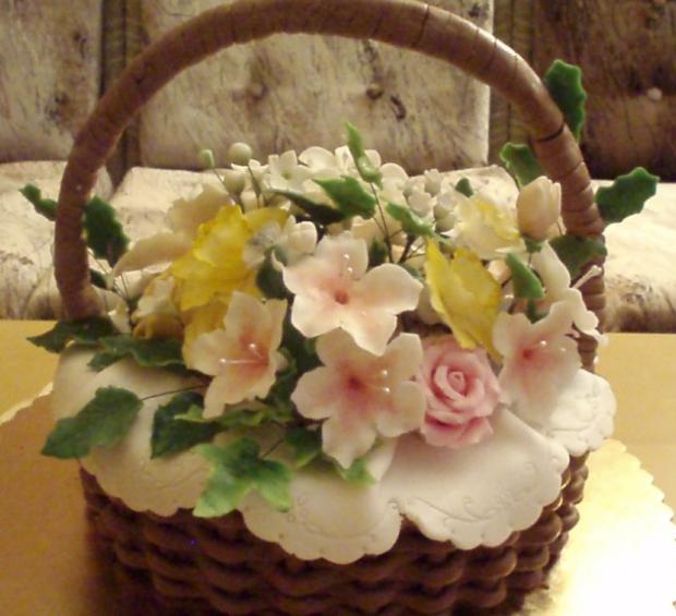 Košík kvetov II. - z druhej strany , torta, Netradičné torty Košík kvetov II. - z druhej strany , torta, Netradičné torty, malichova, 1