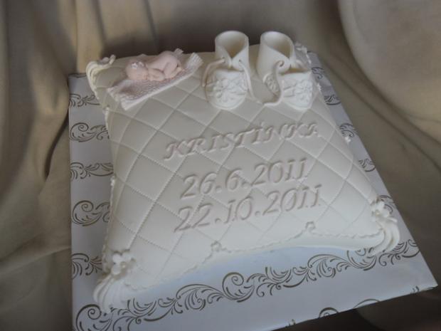 biely vankusik..., torta, Torty na krstiny biely vankusik..., torta, Torty na krstiny, Alenik, 1