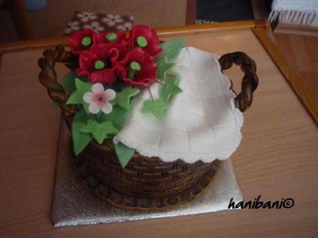 tulipány v koši, torta, Narodeninové torty tulipány v koši, torta, Narodeninové torty, hanibani, 1