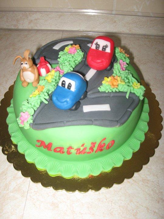 Autíčková, torta, Torty autíčka, vláčiky, cicapetra, 1