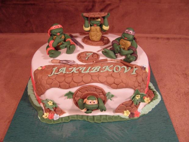 Ninja korytnačky, torta, Rozprávkové torty Ninja korytnačky, torta, Rozprávkové torty, Miruš 77, 1