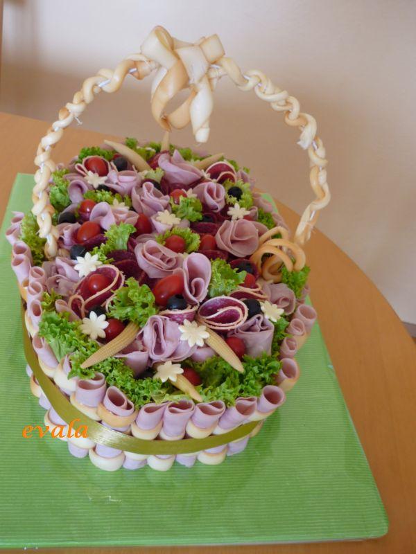 slaný košík, torta, Slané torty slaný košík, torta, Slané torty, evala, 1
