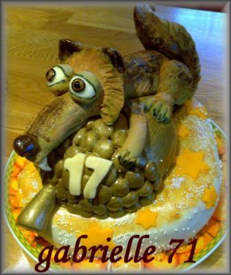doba ledová - veverčák, torta, Rozprávkové torty doba ledová - veverčák, torta, Rozprávkové torty, gabrielle71, 1