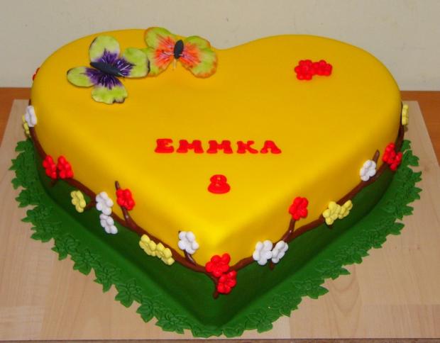 srdiečko s motýlikmi, torta, Ostané torty pre deti srdiečko s motýlikmi, torta, Ostané torty pre deti, JanaK, 1