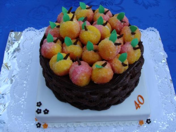 s broskyňami, torta, Narodeninové torty, Andrea5, 1