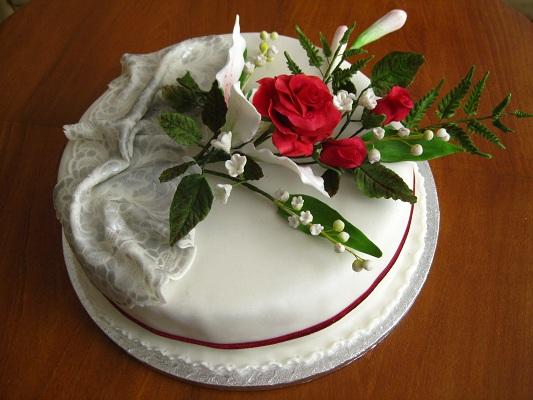 s kyticou, torta, Narodeninové torty s kyticou, torta, Narodeninové torty, fani, 1