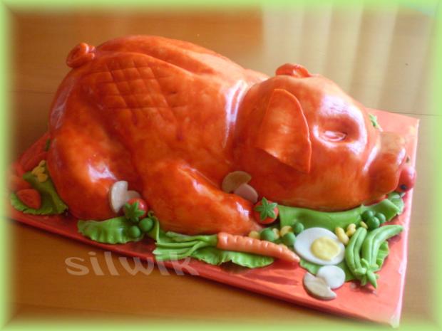 Pečené prasiatko, torta, silwik, 1
