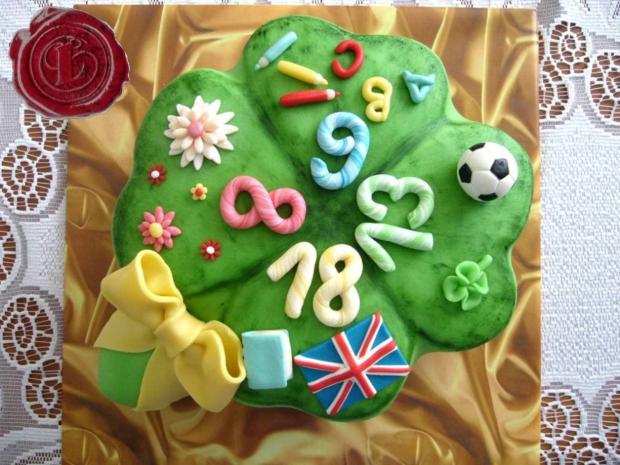 Štvorlístok pre štyroch oslávencov, torta, Narodeninové torty Štvorlístok pre štyroch oslávencov, torta, Narodeninové torty, lenkafab, 1