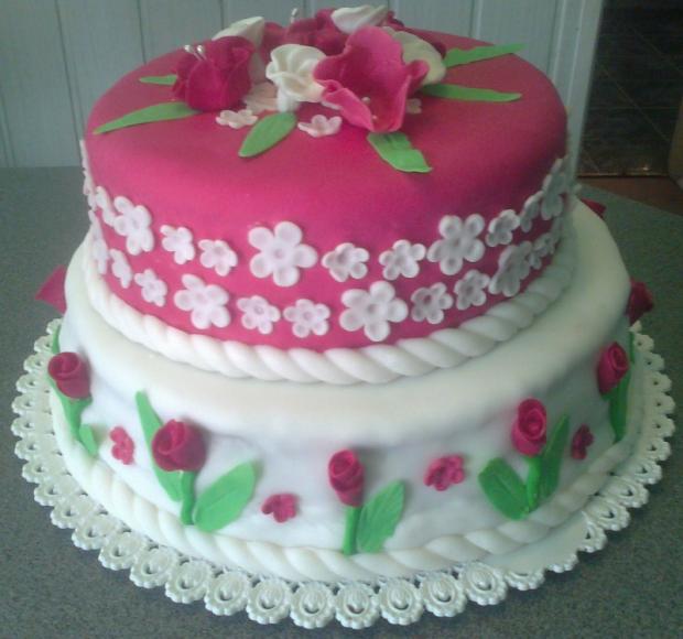  kvetinková svadobná, torta, Svadobné torty, edina, 1