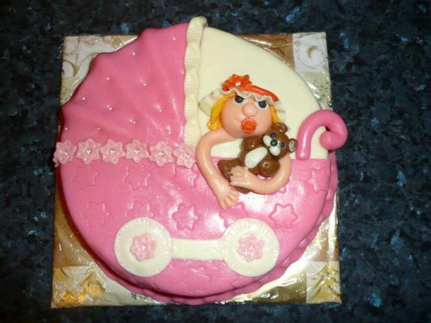 K narození holčičky, torta, Torty na krstiny, m.vecernikova, 1