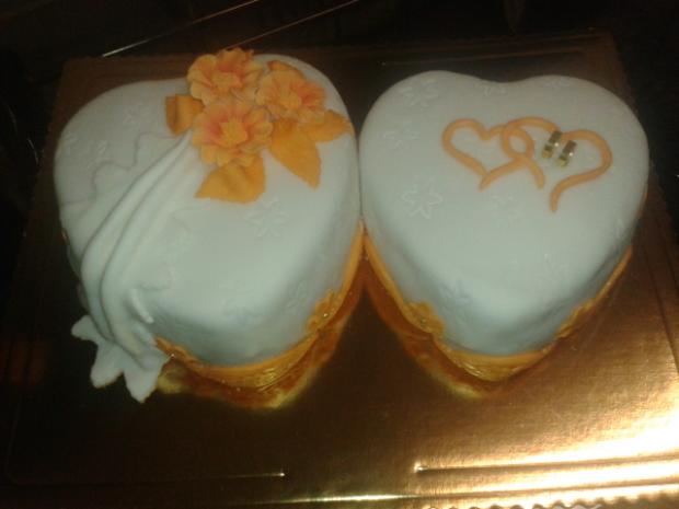 dvojsrdce, torta, Svadobné torty dvojsrdce, torta, Svadobné torty, Lenocka24, 1
