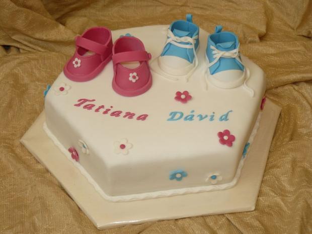 krst pre dvojčatá, torta, Torty na krstiny krst pre dvojčatá, torta, Torty na krstiny, zdenka2007, 1