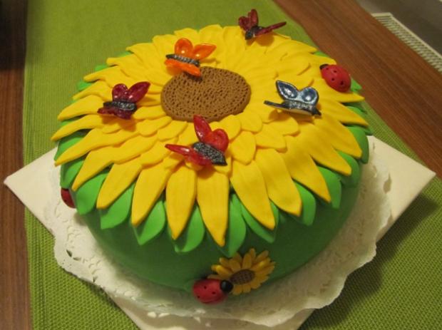slnečnica, torta, Narodeninové torty, katkace, 1