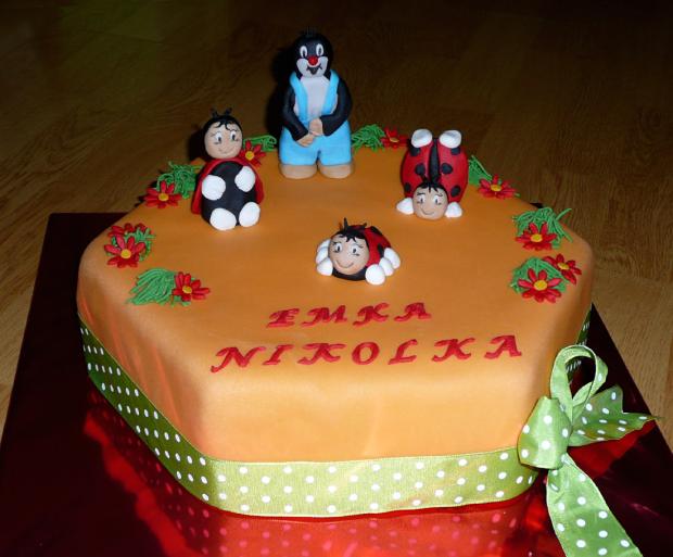s krtkom a lienkami, torta, Rozprávkové torty s krtkom a lienkami, torta, Rozprávkové torty, ajka7, 1