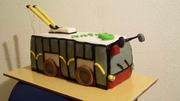 Trolejbus, torta, Narodeninové torty Trolejbus, torta, Narodeninové torty, 1deni11, 1