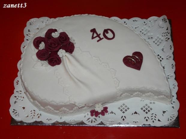 slza na 40-te výročie svadby  , torta, Svadobné torty, zanett3, 1