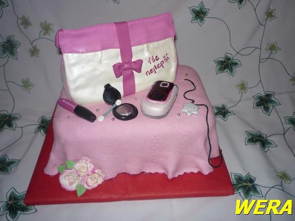 kosmetická taštička, torta kosmetická taštička, torta, WERA, 1