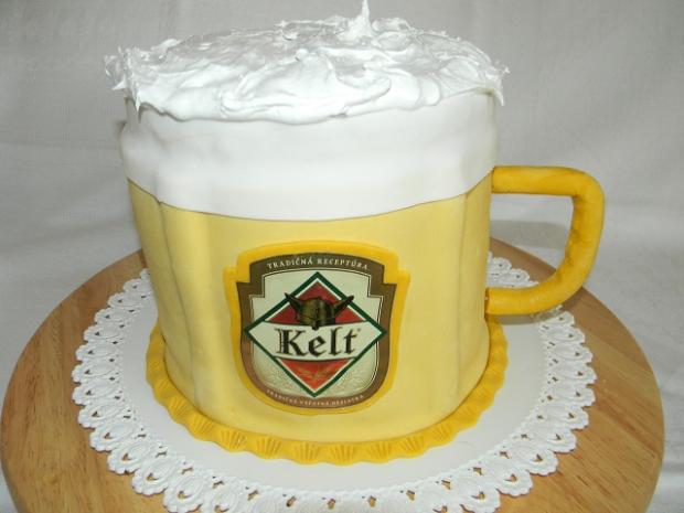 pivový pohár, torta, Netradičné torty pivový pohár, torta, Netradičné torty, marbeg, 1