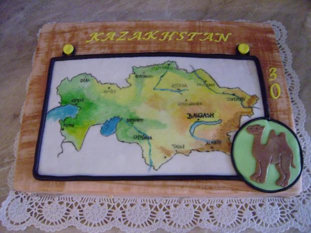 mapa kazachstanu, torta, Narodeninové torty mapa kazachstanu, torta, Narodeninové torty, evicka.h, 1