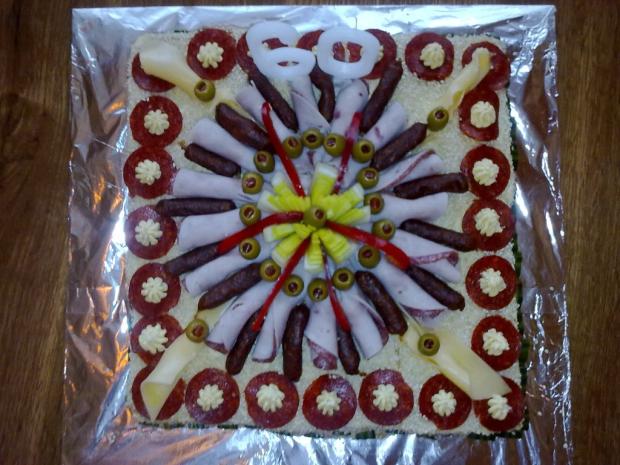 Svokríkovi k 60tke, torta, Slané torty, pujita, 1