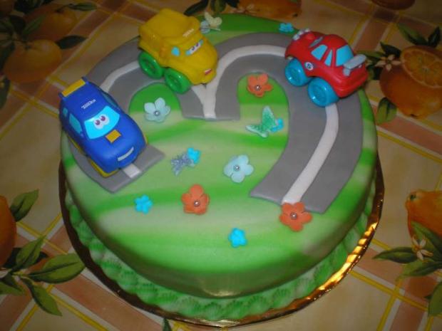 S autickami, torta, Torty autíčka, vláčiky S autickami, torta, Torty autíčka, vláčiky, terrka80, 1