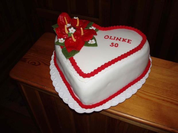 Olinke 50, torta, Narodeninové torty Olinke 50, torta, Narodeninové torty, vanilka 227, 1