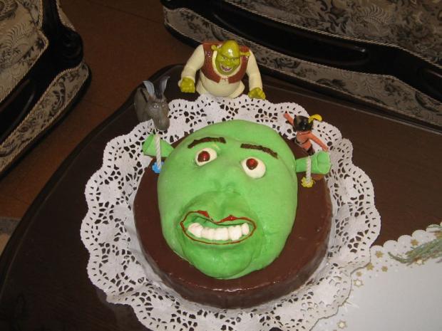 Pokus o Shreka, torta, Rozprávkové torty Pokus o Shreka, torta, Rozprávkové torty, gresakl, 1