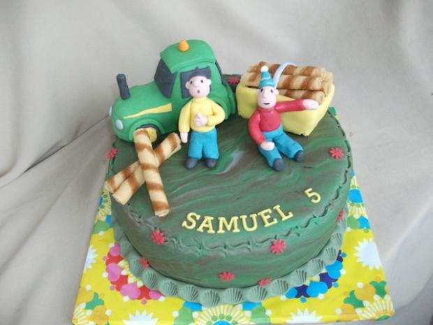 Pat a Mat s traktorom., torta, Rozprávkové torty Pat a Mat s traktorom., torta, Rozprávkové torty, Alenik, 1
