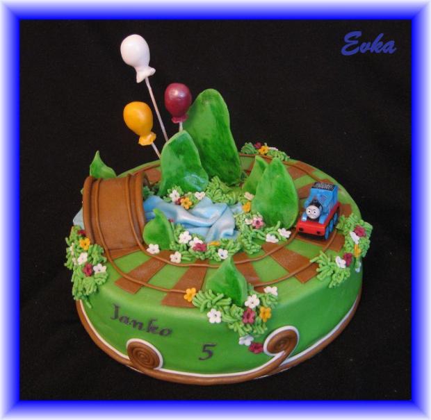 vláčik tomáš , torta, Torty autíčka, vláčiky, stanikovaeva, 1