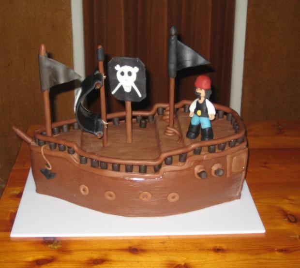 piratska loď, torta piratska loď, torta, LUJZINKA, 1