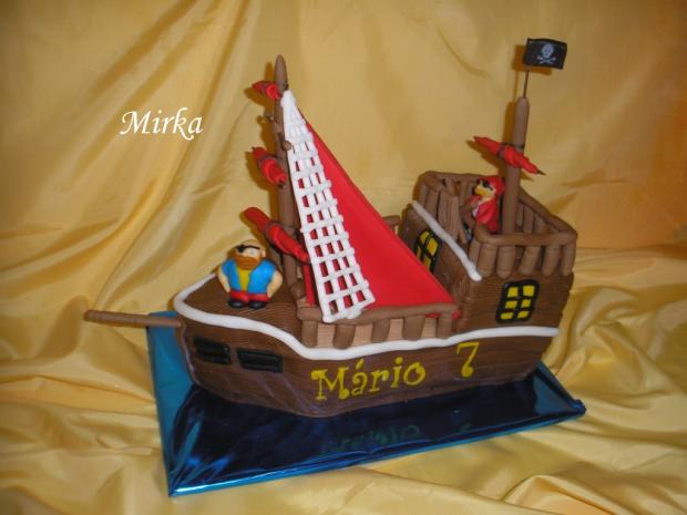 Pirátska loď, torta, Ostané torty pre deti Pirátska loď, torta, Ostané torty pre deti, 1mimulilinka, 1