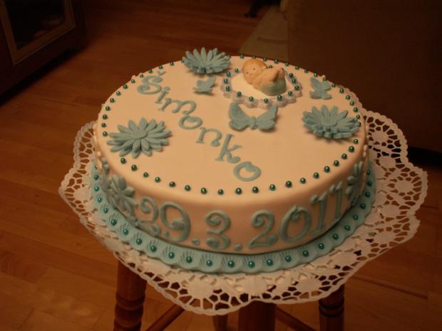 modrá krst, torta, Torty na krstiny, alapk, 1