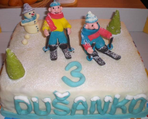 Pat a mat na lyžiach, torta, Rozprávkové torty, ivka34, 1