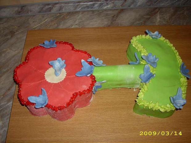 kvietok s motýlikmi, torta, Ostané torty pre deti kvietok s motýlikmi, torta, Ostané torty pre deti, severinka, 1