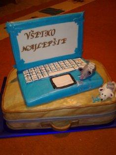 Notebook s kufríkom, torta, Netradičné torty, slavienka, 1