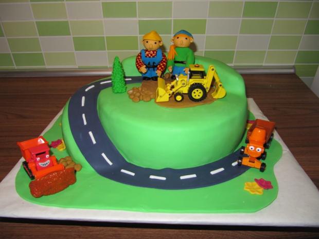 stavitel Bob, torta, Torty autíčka, vláčiky, katkace, 1