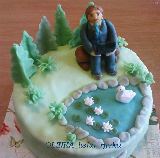 V prirode s notebookom, torta, OLINKA_liska_ryska, 1