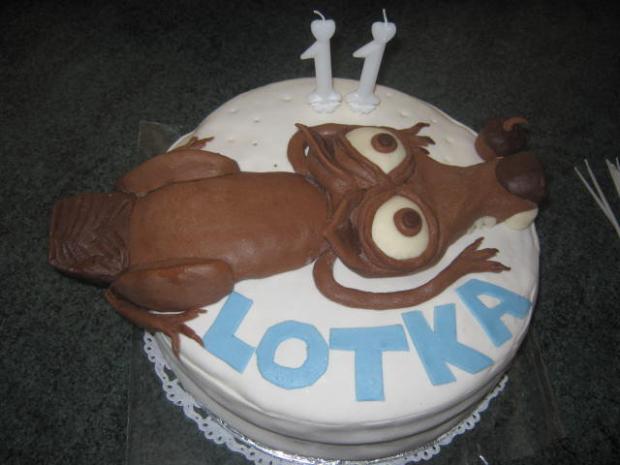 Ice Age veverička, torta, Rozprávkové torty Ice Age veverička, torta, Rozprávkové torty, Dusca, 1