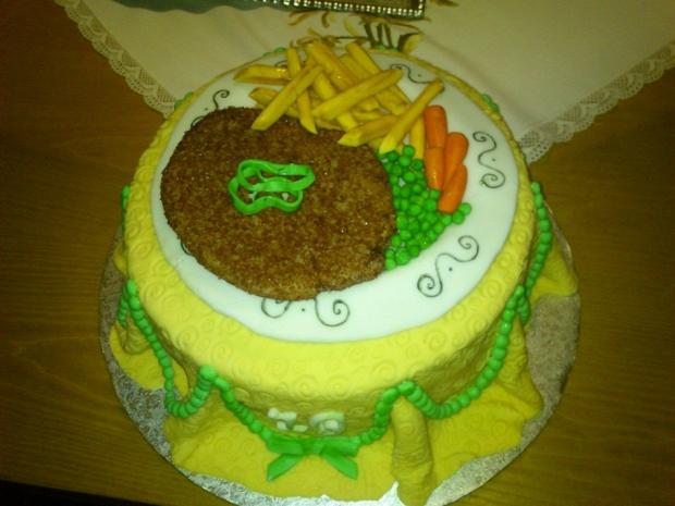Rezeň s hranolkami, torta, Netradičné torty, Neffi85, 1