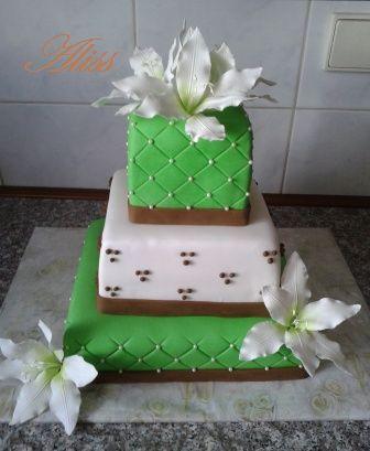 Svadobné ľalie - strohá elegancia, torta, Svadobné torty Svadobné ľalie - strohá elegancia, torta, Svadobné torty, Aliss, 1