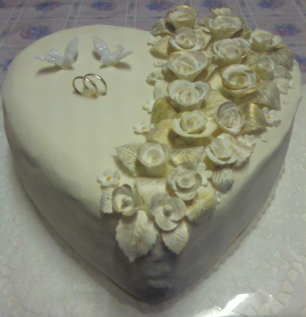 srdce na svatbu, torta, Svadobné torty srdce na svatbu, torta, Svadobné torty, Betusko, 1