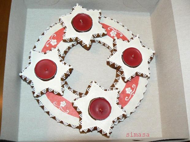 Medovníkový veniec, torta, Vianočné torty, simasa, 1