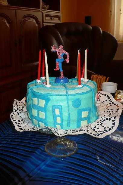 spiderman torta pre syna, torta, Rozprávkové torty, Vajda Anikó, 1