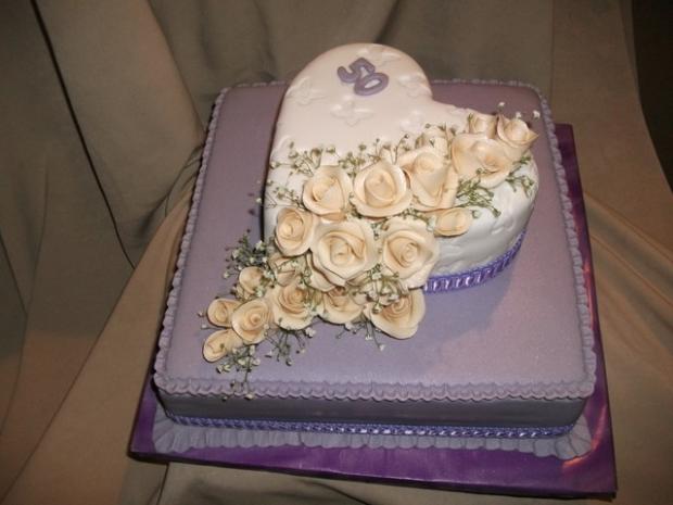 Fialova...zo srdieckom, torta, Narodeninové torty Fialova...zo srdieckom, torta, Narodeninové torty, Alenik, 1