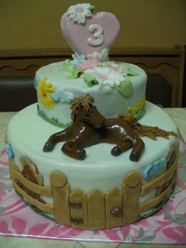 S koníkom dobošová, torta, Torty so zvieratkami, Danka.S, 1